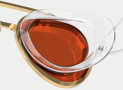 Gold Aviator Swim Goggles