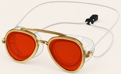 Gold Aviator Swim Goggles