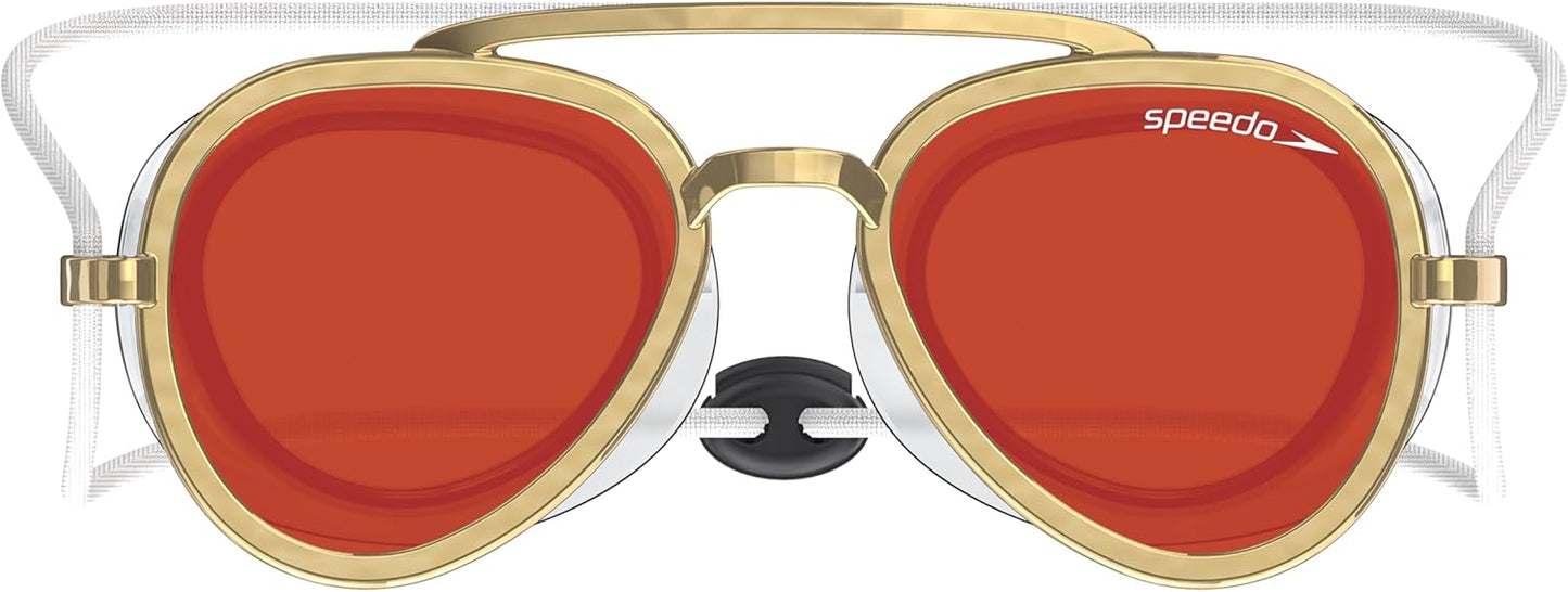 Gold Aviator Swim Goggles