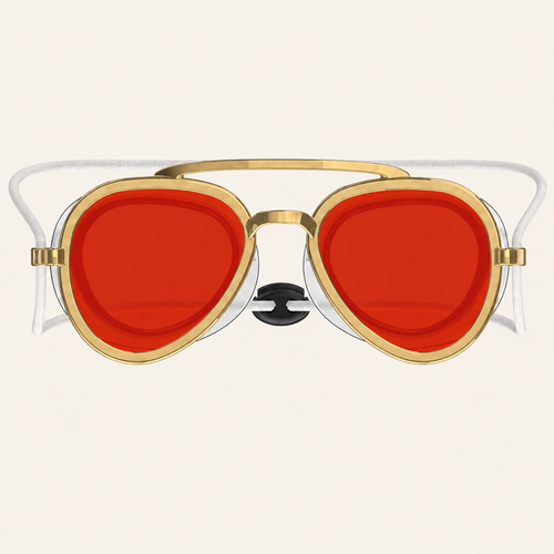 Gold Aviator Swim Goggles